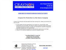 Tablet Screenshot of craynonfireprotection.com